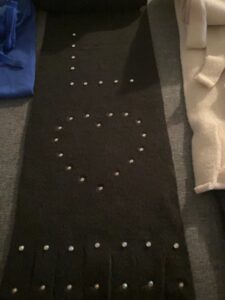 Love Changing the World Inc. Scarf with heart logo with an L( or) one letter of your choice. 